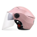 Medio Casco De Moto Eléctrica Para Mujer, Doble, A Prueba De