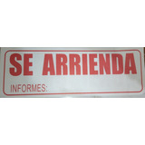 Aviso - Letrero Pequeño X 6 Und Se Arrienda