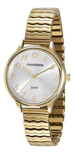 Relogio Mondaine Dourado Feminino Pulseira Mola 99557lpmgde1