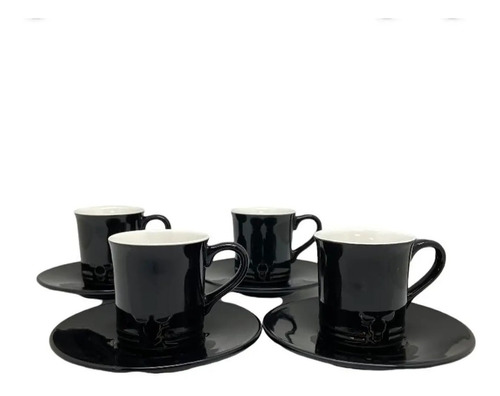 Set Tazas Y Platos 90ml Wayu Expresso 8 Piezas