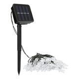 Cadena De Luces Solares M Con Forma De Copo De Nieve, 20 Led