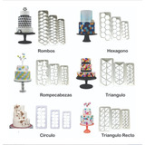 Cortador Múltiple Geométricos Fondant X3 Diseño A Eleccion