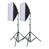 Kit Youtuber 2 Softbox 50 X 70 E27 Luz +  2 Tripes 2m