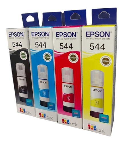 Kit 4 Tintas Epson Ecotank T544 L1110 L3110 L3150 L3160 L519