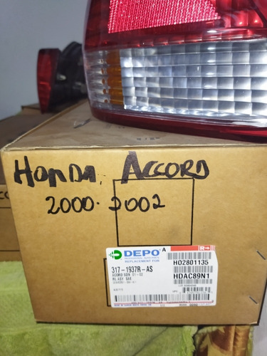 Stop Honda Accord 2001-2002 Depo Original Juego Completo Foto 4