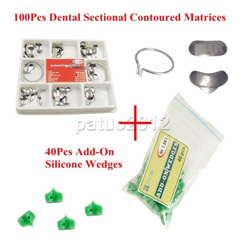 Kit Matrices Dental Contorneadas 100 Unid + 40 Gomitas