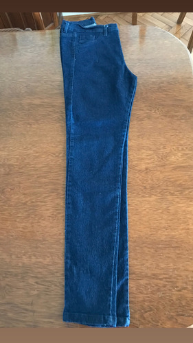 Jean Pantalon Mujer Talle 40 Azul Elastizado Chupin