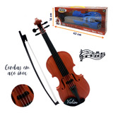 Violino Infantil Acústico Plástico Brinquedo Com Arco