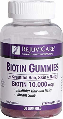 Rejuvicare Biotin Gummies 10,000mcg Para Cabello Hermoso, P