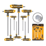 Set Llaves Allen Industrial Mango T 8 Pzs Ingco Hhkt8081