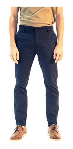 Pantalón Bravo Hombre Chino Skinny Gabardina T.38 Al 54 