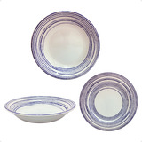 Juego De Platos X18 Piezas Ceramica Playos Hondos Postre