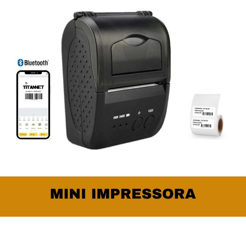 Mini Impressora Térmica 58mm P/ Celular Pc Ou Notebook