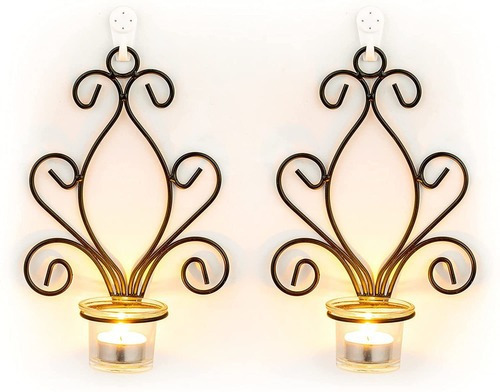 Sziqiqi Candelabros De Pared Para Velas De Té, Votivo, Funci