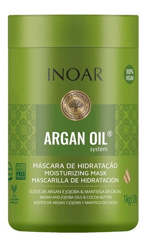 Mascara Argan Oil Inoar 1 Kg Hidratación Vegano