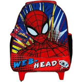 Mochila Spiderman Con Ruedas Hombre Araña Web Head - Intek