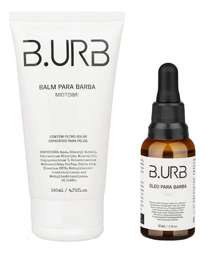 Kit Balm E Óleo Para Barba White Barba Urbana - B.urb