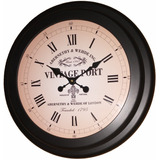 Reloj De Pared Vintage Port 50 Cm Grande Moderno-antiguo