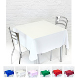 Toalha De Mesa Linda Prática Oxford 1,40m X 1,40m 4 Lugares Cor Branco Liso