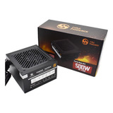 Fonte Cpu 500w 110v/220v Silenciosa Pc Gamer Preta Bk-f500