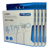 Kit 4 Cabos Usb Compativel P/ iPhone 6 7 8 X 11 12 13 14