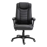 Silla De Escritorio Oficina Ejecutiva Reclinable Negra Levo