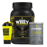 Kit Kimera Smart Coffee + Whey Protein + Coqueteleira Shaker Sabor Chocolate