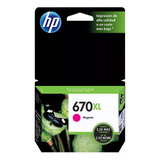 Tinta Hp Magenta #670xl, P/3525/4625/5525 Cartucho 750 Pag