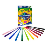 Plumones Crayola Wonder Markers Punta Fina X 12 Colores