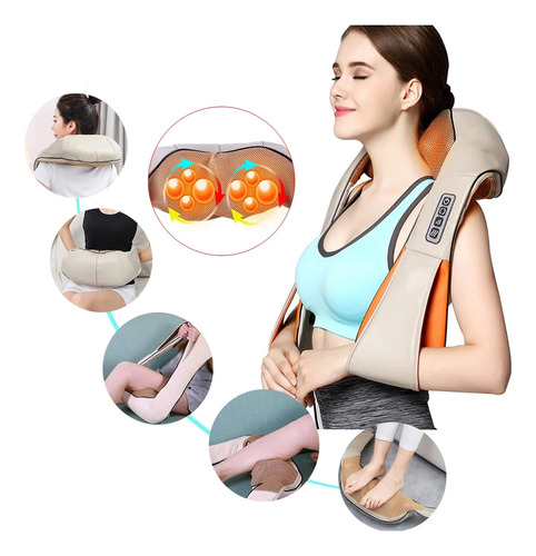 Colete Massageador De Pescoço Ombros Shiatsu Neck Bivolt