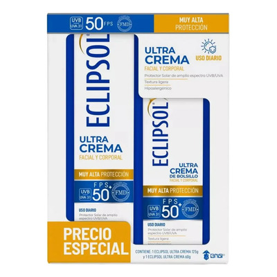 Protector Solar Eclipsol Fps 50 Ultra Crema 125gr Y 60gr | Envío gratis
