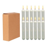 12 Velas Led Realistas, Luz De Vela, Velas Cónicas Led Con