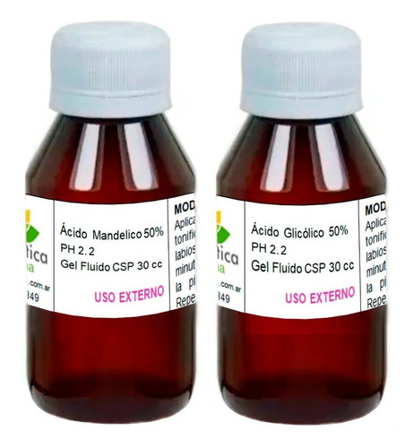 Combo Acido 1 Mandelico 50% + 1 Ac Glico 50% Kit Peeling