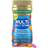 Nature Bounty Jelly Beans Kids Multivitaminico Plus Zinc Sabor Rasbberry - Naranja