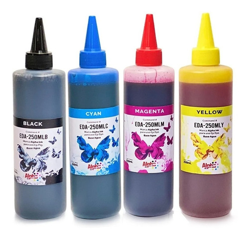 Kit 4 Tintas Alpha Ink 250ml Compatible Con T644/ T544