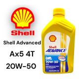 Aceite 20w50 Moto 4t Shell Advance Ax5 Mineral X 1 Litro