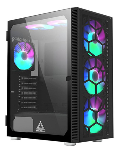 Gabinete Gamer Montech X3 Glass, Mid Tower Atx 6 Fans, Vidro