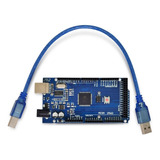 Placa Mega Ch340g + Cabo Usb Para Erduino Mega