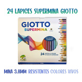 Lapices Giotto Supermina Caja X 24 Colores Mina 3.8 Mm Cuota