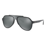 Dolce & Gabbana Dg6128 3101/6g Aviator Plata Espejo Gris