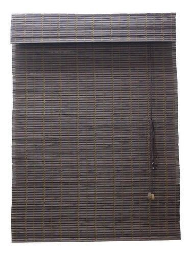 Top Flex Persiana Bambu Romana Marrom 80(l) X 220(a)cm Cortina Madeira Roman Shade C/ Bandô 0,80 X 2,20