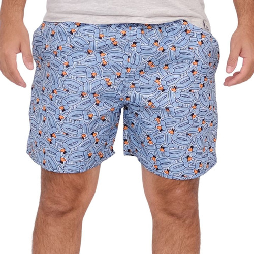 Short Tactel Praia Estampado Masculino Adulto 