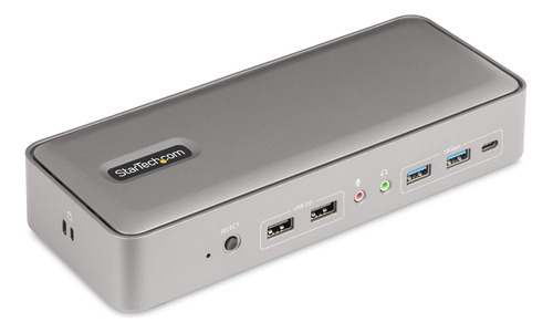 Estación De Acoplamiento Kvm Usb-c Para Dos Portátiles, Base