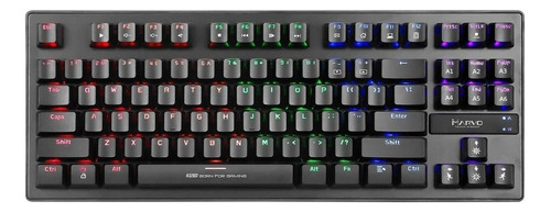 Teclado Gamer Marvo Kg901 Qwerty Marvo Blue Inglés Uk Negro