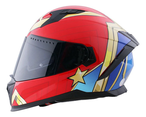 Casco Cerrado Edge Wonderwoman Mujer Maravilla  Motos.shop