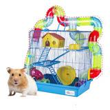 Gaiola Hamster 3 Andares Labirinto Tubo Luxo 