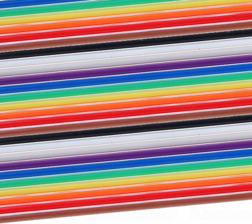 Rollo Cable Plano 26 Vías Colores 30 Metros Awg 28-p