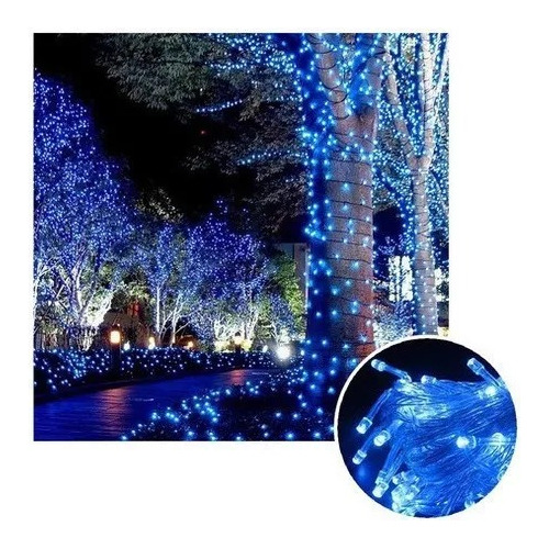 Luz Led Lineal 50 Metros 500 Led Azul Luces Navidad 1512