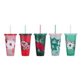 Starbucks - 5 Vasos Calientes De Plástico Reutilizables Que 