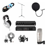 Kit De Grabacion Con Interfaz Behringer Umc404hd Combo